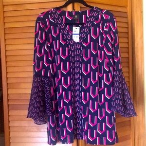 JM Collection bell sleeve blouse